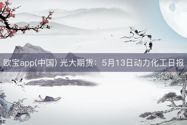欧宝app(中国) 光大期货：5月13日动力化工日报