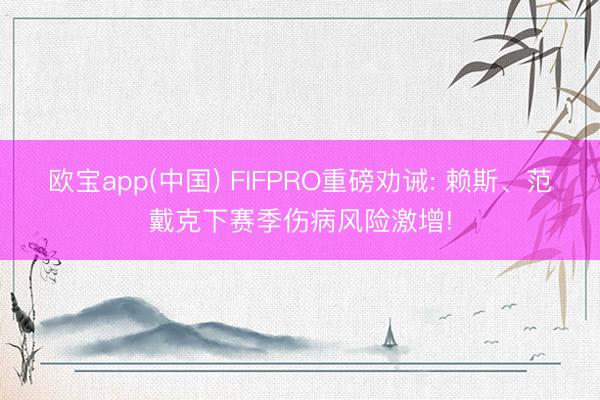 欧宝app(中国) FIFPRO重磅劝诫: 赖斯、范戴克下赛季伤病风险激增!